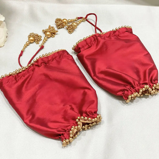 Parineeti With Pearl Beads Red Chooda Cover | Chotteylal and Sons