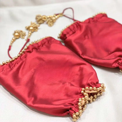 Parineeti With Pearl Beads Red Chooda Cover | Chotteylal and Sons