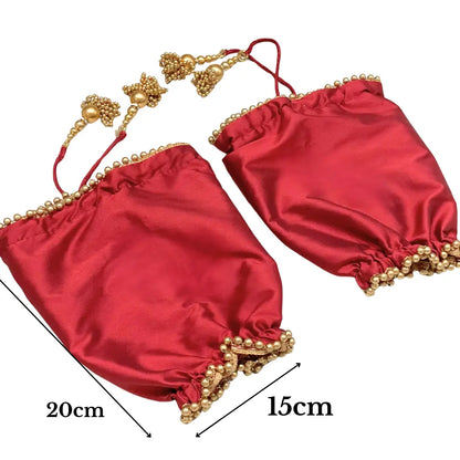 Parineeti With Pearl Beads Red Chooda Cover | Chotteylal and Sons