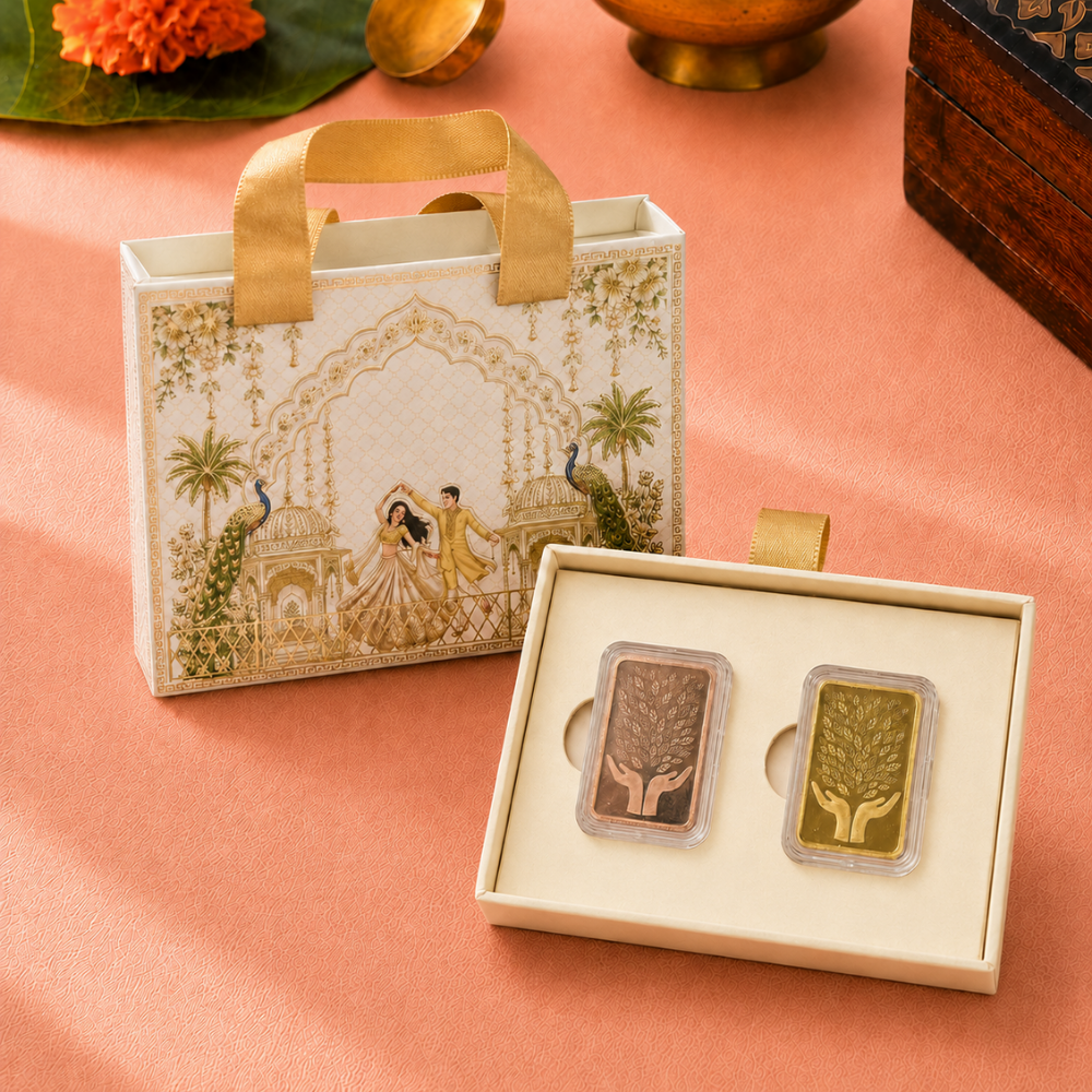 Leaf in Hand Silver Coin Gift Set of 2 (5g Each)