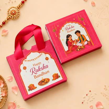999 Pure Silver Coin Rakhi Gift Box with Premium Carry Bag