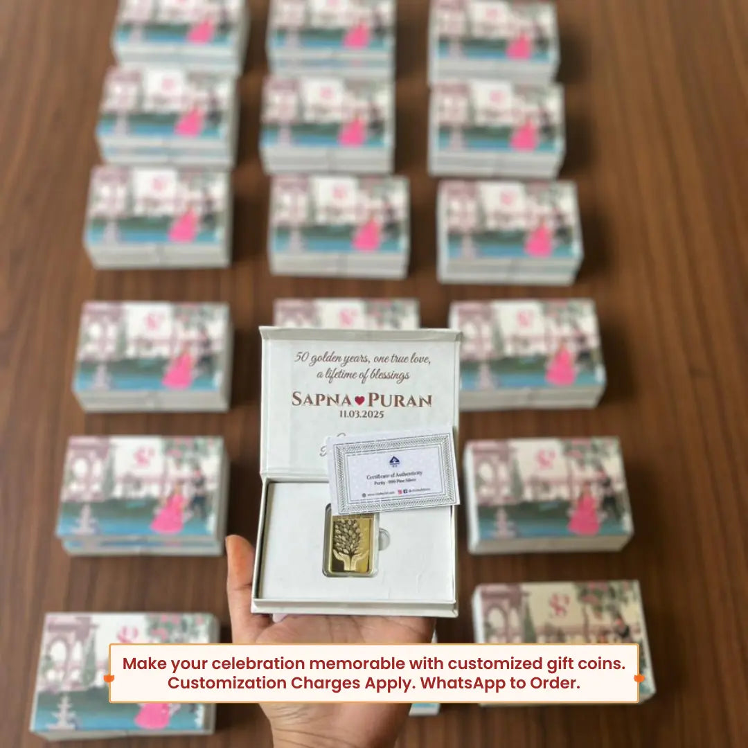 999 Pure Leaf in Hand Silver 20 gm Coin with red box