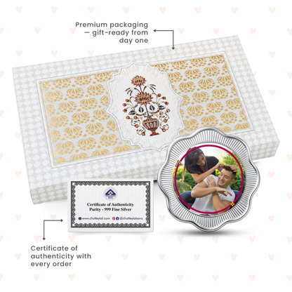 TheBestBroEver – Personalised Photo Silver Coin Raksha Bandhan Gift for Brother