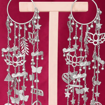 Silver Alia Bhatt Inspired Lotus & Butterfly Bridal Kaleera - Customizable With Unique Charm