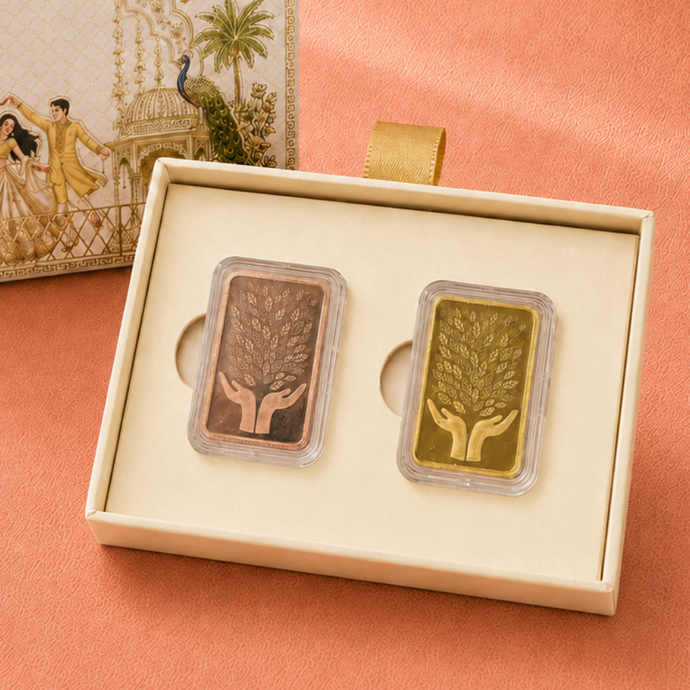 Leaf in Hand Silver Coin Gift Set of 2 (5g Each)