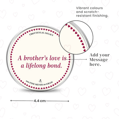 Forever Bond Personalised Raksha Bandhan Photo Silver Coin Gift