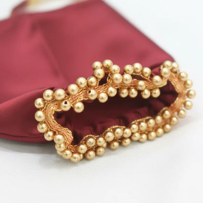 Parineeti With Pearl Beads Maroon Chooda Cover | Chotteylal and Sons