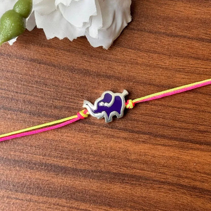 Royal Grace Rakhi – Handcrafted Elephant Motif in Pure 92.5 Silver