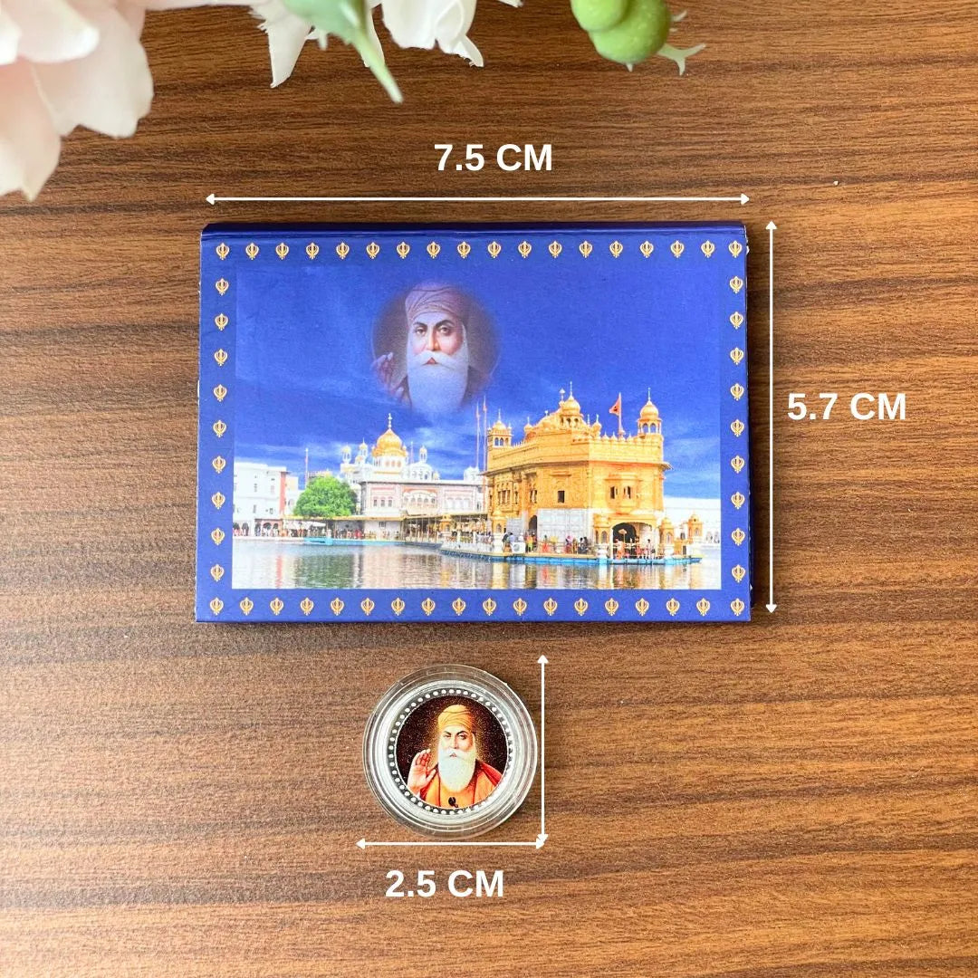 Guru Nanak Dev Ji, Sikh Silver Coin, 1 GM, 999 Purity Silver Coin