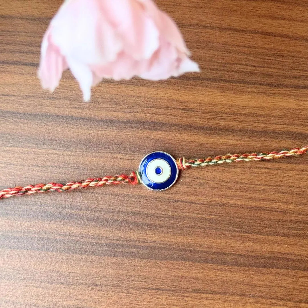 Elegant Evil Eye Nazariya Rakhi in 92.5 Silver – For Brother