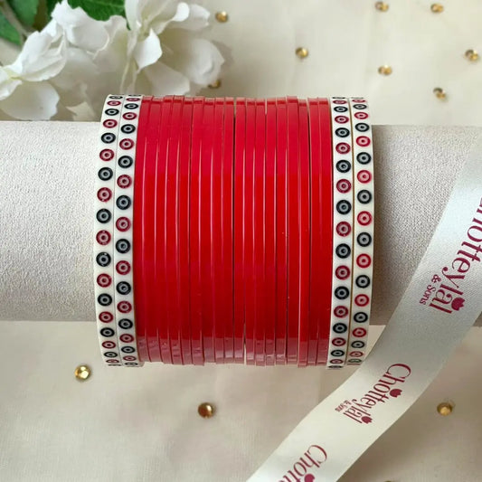 Pure Pearl Classic Red Chooda Set of 21