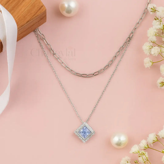 Princess Cut Pendant Set