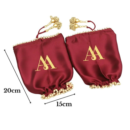 Parineeti With Pearl Beads Maroon Chooda Cover – Logo Customization | Chotteylal and Sons