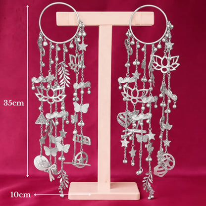 Silver Alia Bhatt Inspired Lotus & Butterfly Bridal Kaleera - Customizable With Unique Charm