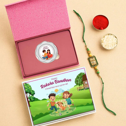 5gm Rakhi gifts Silver Coin