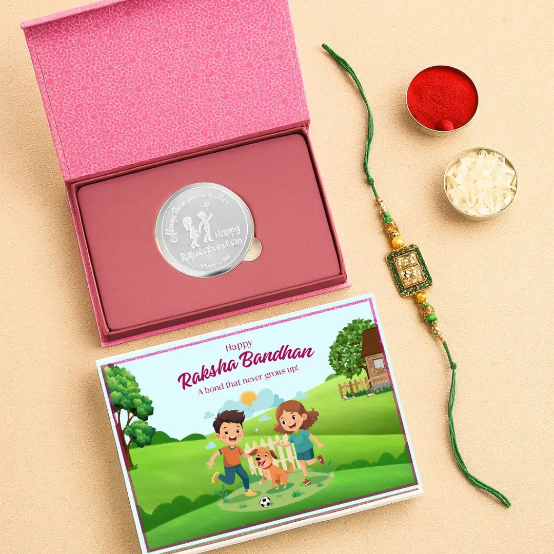 Rakhi gifts Silver Coin