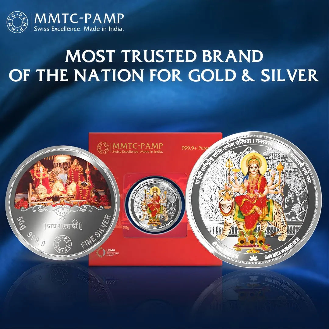 MMTC Mata Rani 50g Silver Coin – A Pure Expression of Faith & Value