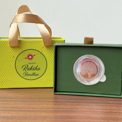 Evergreen Love Raksha Bandhan 10 gram Silver Coin - 999 Purity Silver Coin