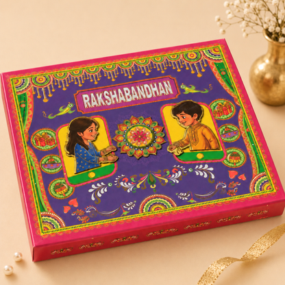 Happy Rakhi 6-In-1 Gift Hamper - 999 Silver Coin + 5 Gifts