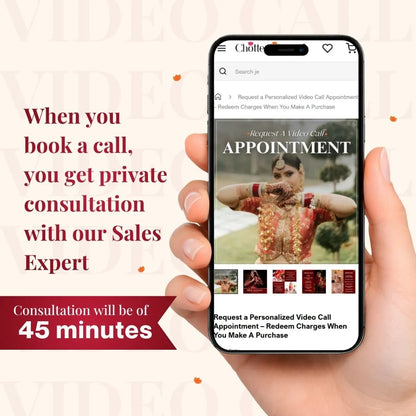 Request a Personalized Video Call Appointment – Redeem Charges When You Make A Purchase