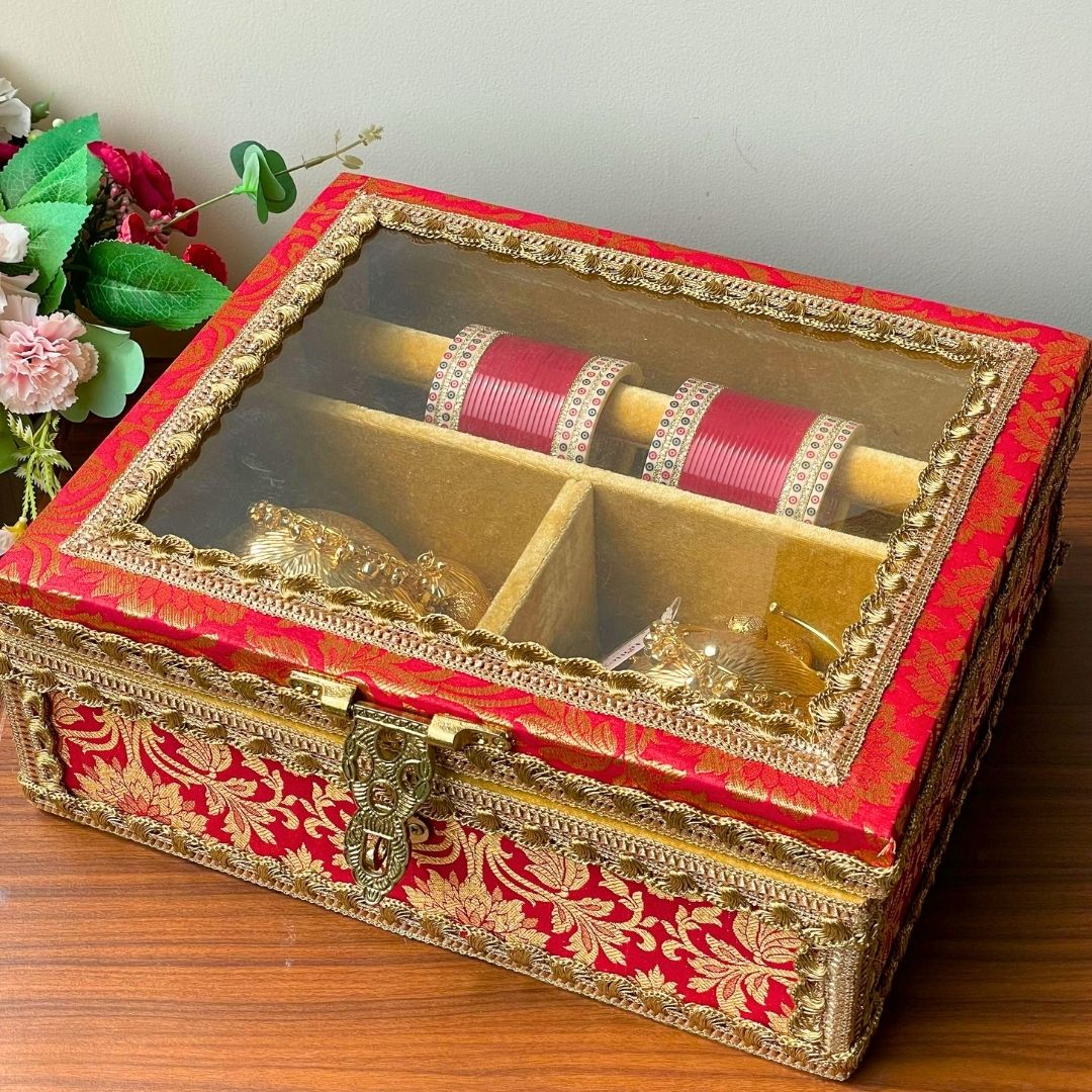Premium Chooda Box & Cover Combo Set for Bridal Ceremonies