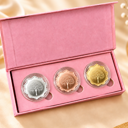 Diwali Gifts – 6g 999 Pure Silver Banyan Tree Coin