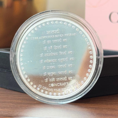 Colorful Shubh Vivah, UV Printed, Round Shape, Single (20 Gram), 999 Purity Silver Coin - Ready To Ship