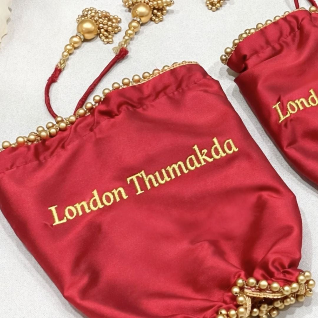 Premium Red Chooda Cover with Personalized 1 Line Text