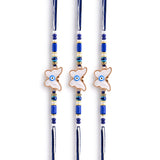 Men's Rakhi - Butterfly With Evil Eye Design - Set of 3