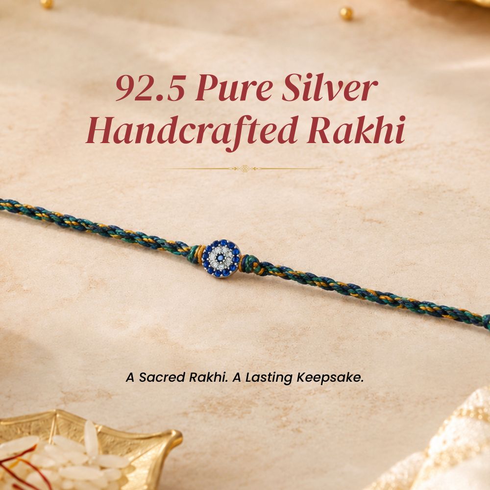 Sterling Bond – Colourful Thread Silver Rakhi for Brother