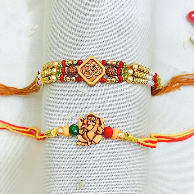 Men's Rakhi - Set of 2 Beautiful Thread Design