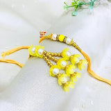 Pair Rakhi - Beautiful Yellow Flower Design