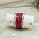 Pure Pearl Subtle Red Bridal Chooda