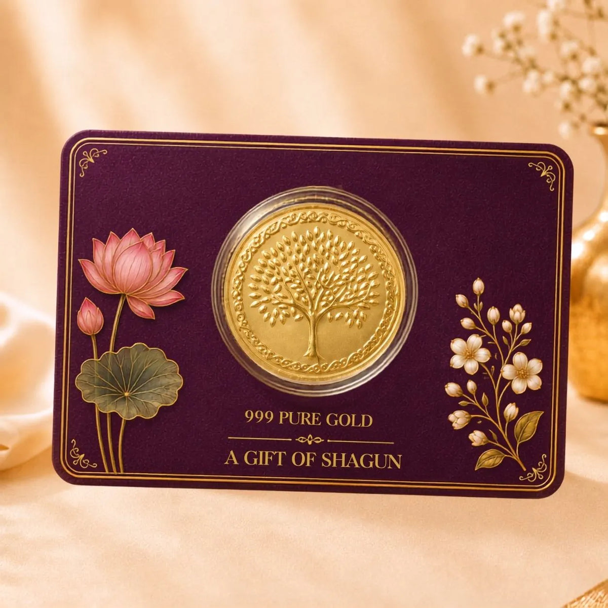 A Golden Gesture - 0.25mg Gold Coin with Card - Add Logo