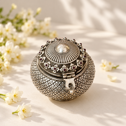 Maharani Floral Silver Sindoor Dani