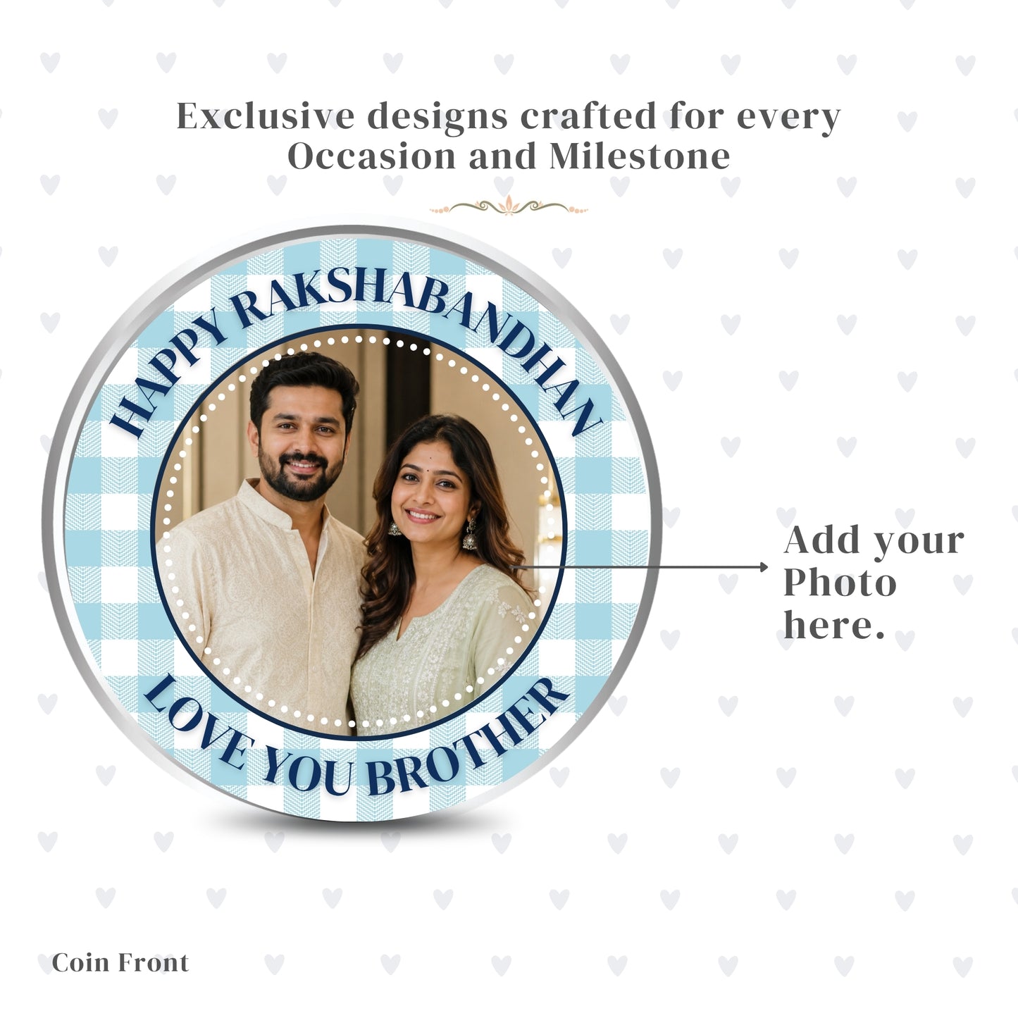 Happy Memories Personalised Raksha Bandhan Silver Coin Gift
