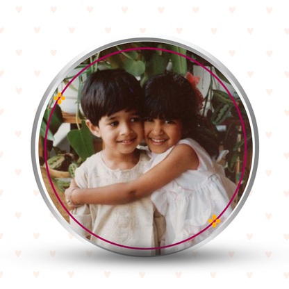 Before Instant Delivery, There Was You – Personalised Photo Silver Coin Raksha Bandhan Gift