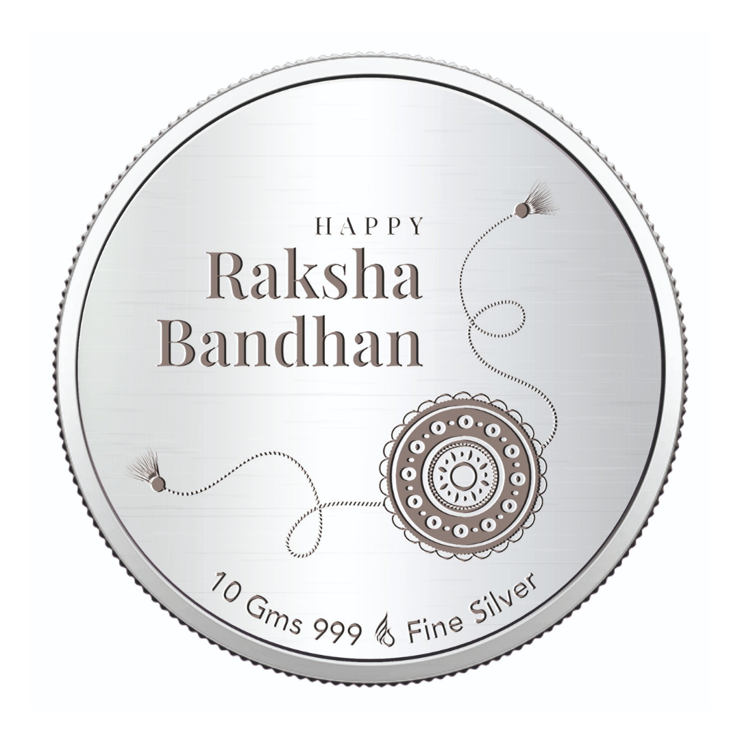 999 Purity Rakhi Coin in 10 grams