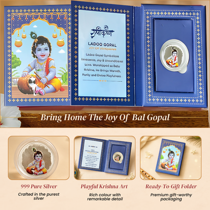 Little Krishna 1g UV Printed Silver Coin