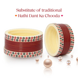 Pure Pearl Grace Kundan Maroon Chooda