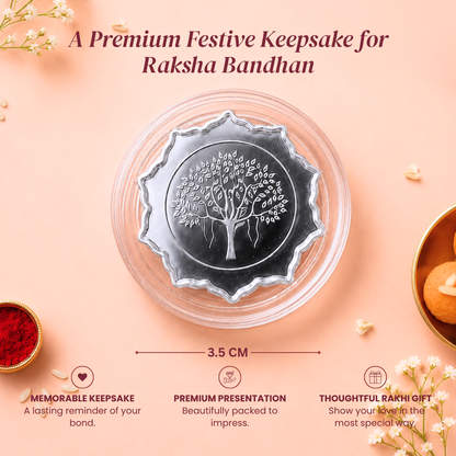 Premium 999 Pure Silver Coin Gift Box – Raksha Bandhan Special