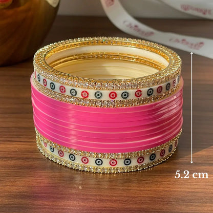 Pink Semi Pearl Bridal Chooda – Chotteylal & Sons