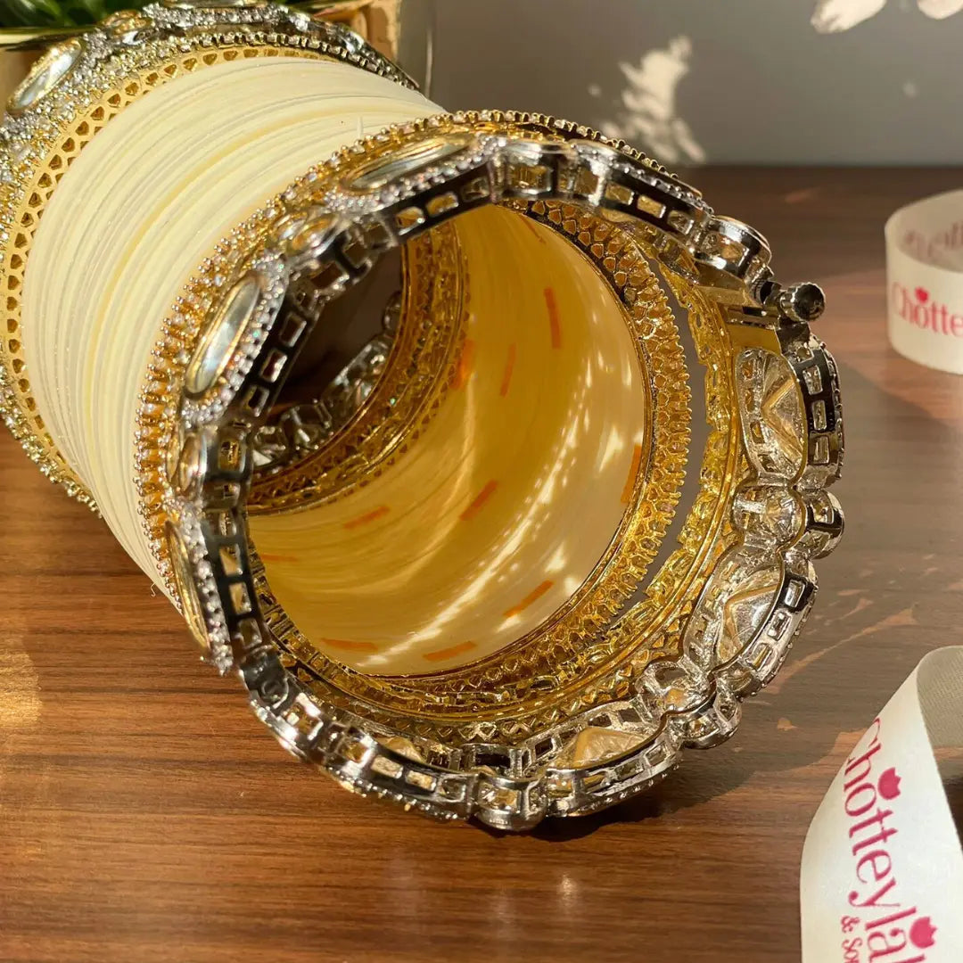 Semi Pearl Ivory Chooda Set of 21