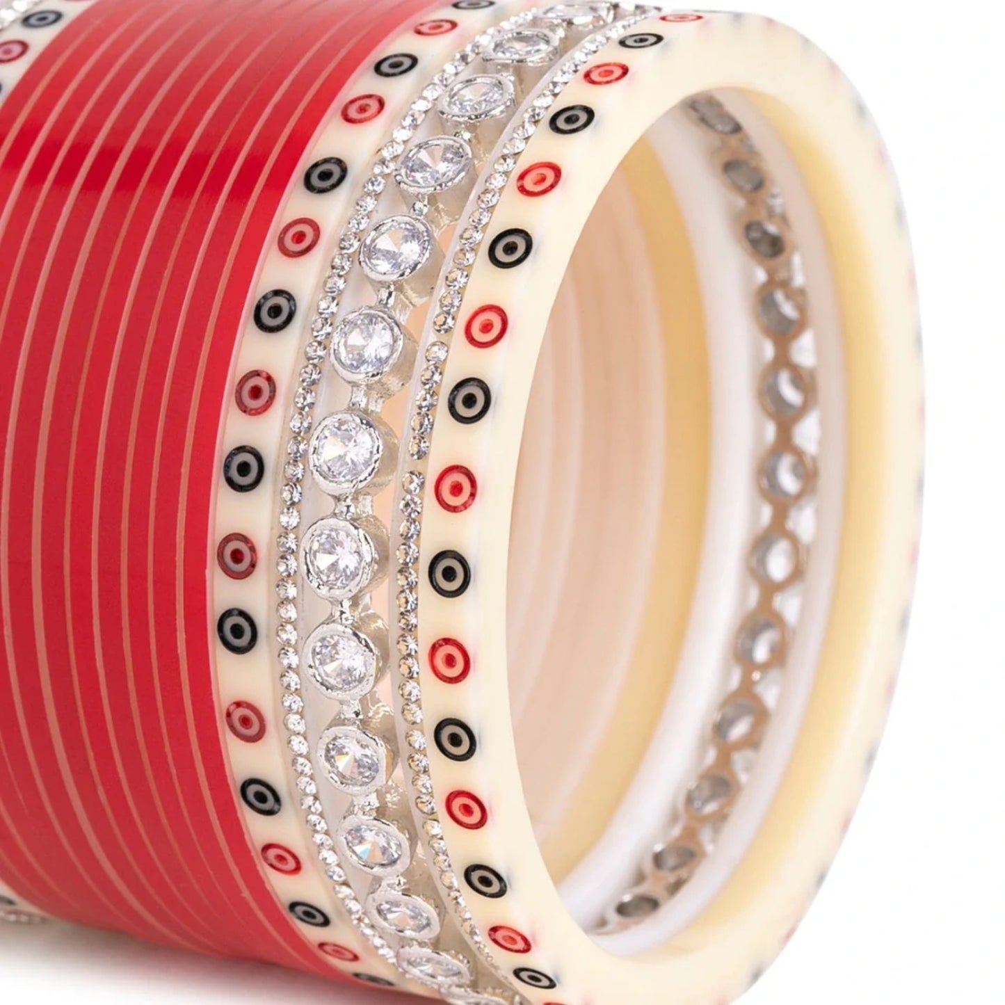 Pure Pearl Sparkling Diamond Red Chooda