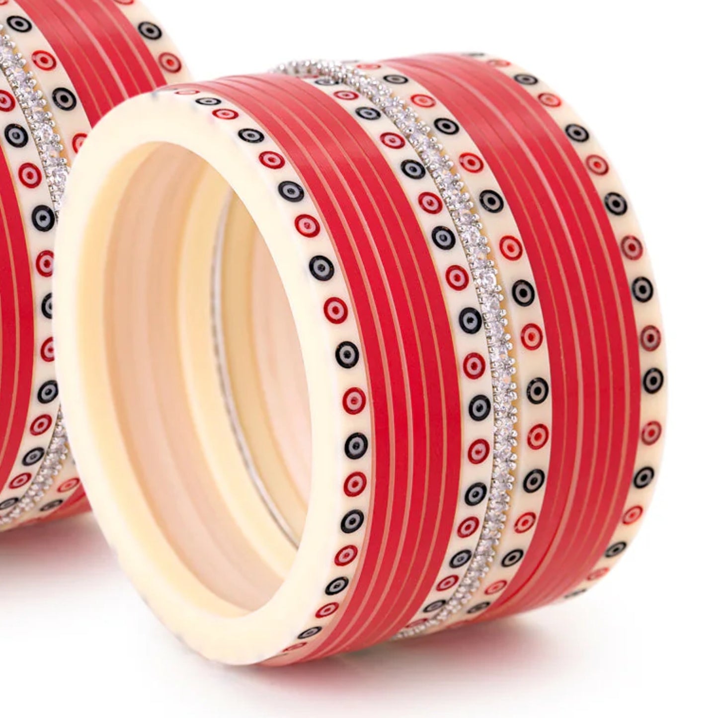 Pure Pearl Classic Diamond Red Chooda