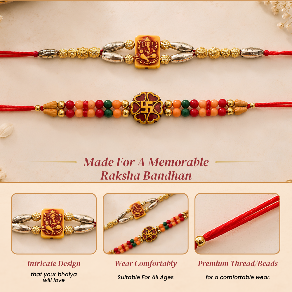 Siddhivinayak Rakhi Set Of 2