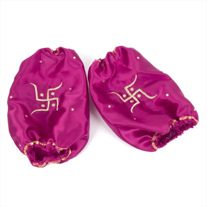 Elegant Satin Swastik Pink Chooda Cover | Chotteylal and Sons
