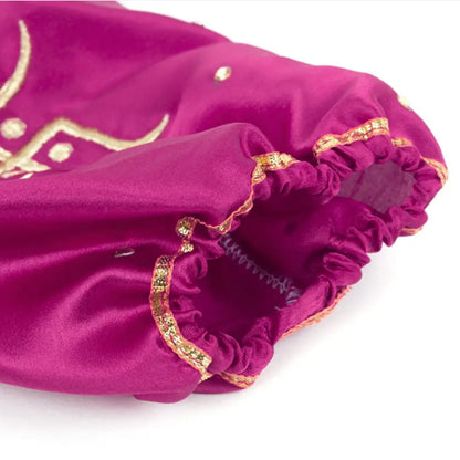 Elegant Satin Swastik Pink Chooda Cover | Chotteylal and Sons