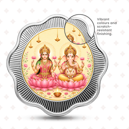 50g 999 Fine Silver Lakshmi Ganesh Coin | Elegant Gift