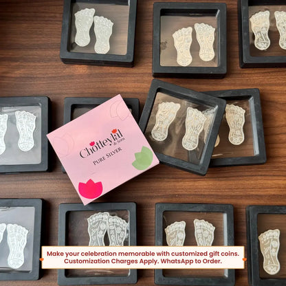 Lakshmi Charan, Single (Approx. 4 Gram), 999 Purity Silver - Ready To Ship